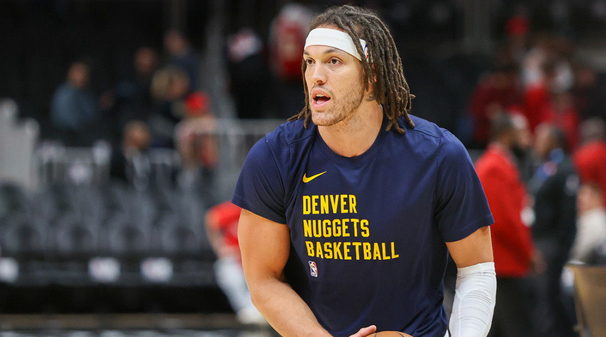 Denver Nuggets forward Aaron Gordon (50) prepares for a game against the Atlanta Hawks at State Farm Arena.